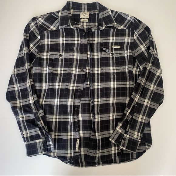 Lucky Brand Other - Lucky Brand Plaid Button Down Shirt - Black/White - Men's Medium - EUC